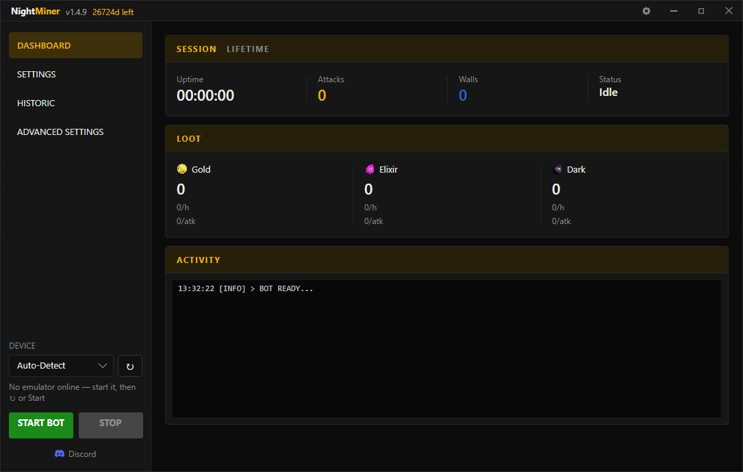NightMiner desktop app